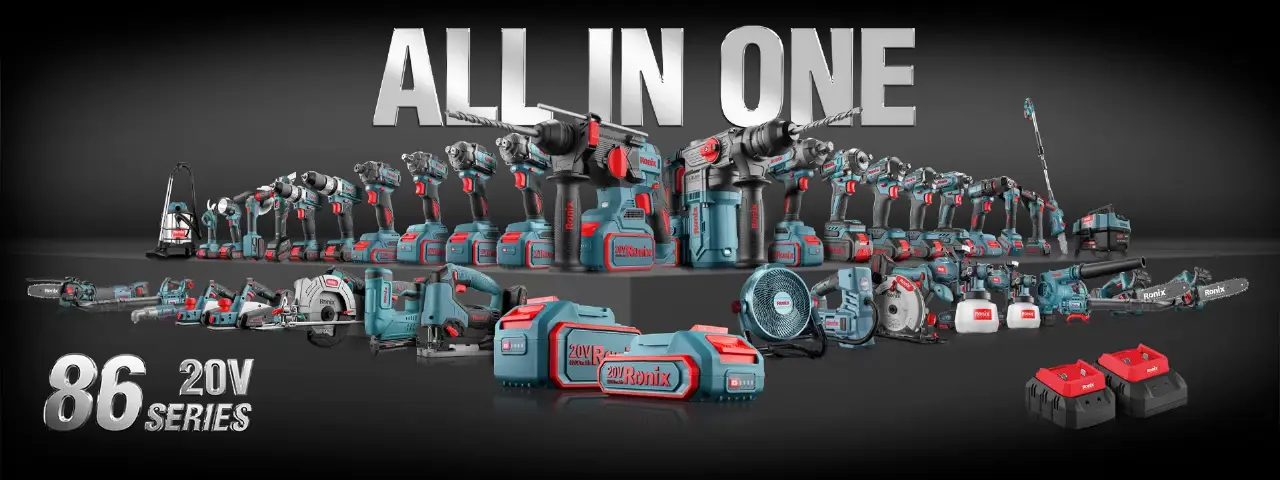 Power tools and building equipment on display at Kabbani & Kadri — Damascus